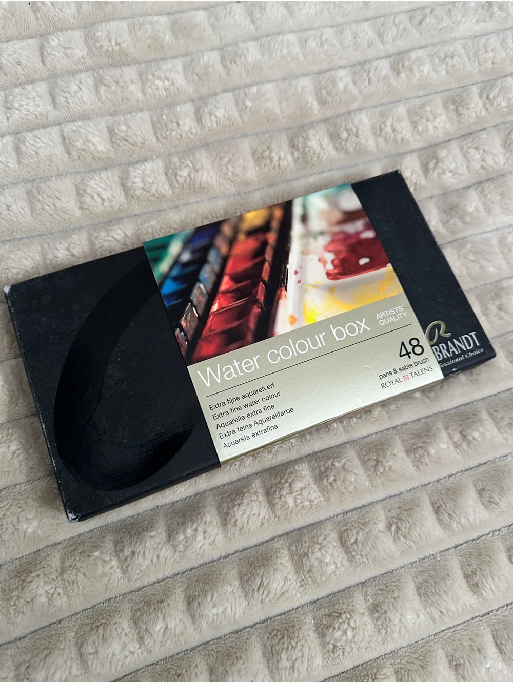 Rembrandt Professional Water Colour Watercolor Box 48 Pans Sable Brush